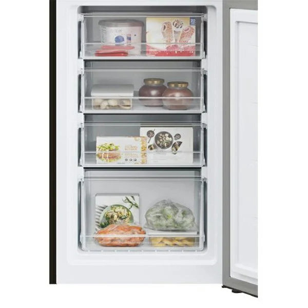 Hoover 252L 50/50 Low Frost Freestanding Fridge Freezer - Black | HVT3CLECKIHB-1