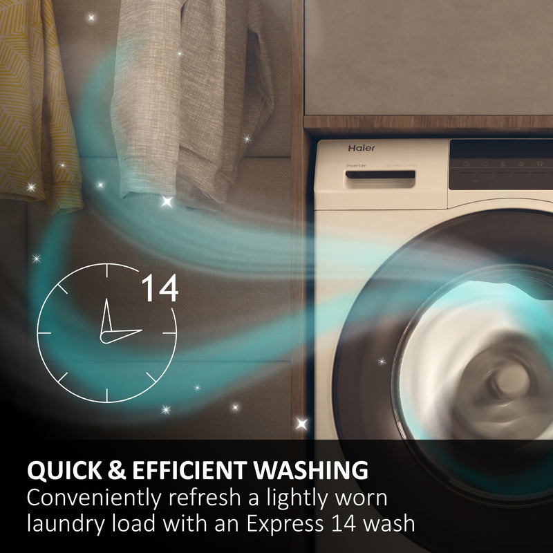 HAIER X Series 5 HW100-BP14357GUUK WiFi-enabled 10 kg 1400 Spin Washing Machine - Graphite