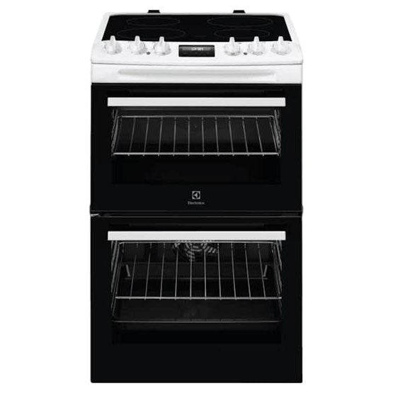 Electrolux 55cm Double Oven Electric Cooker White | LKR555100W Electrolux Oven Ben Sweeney Electrical Euronics