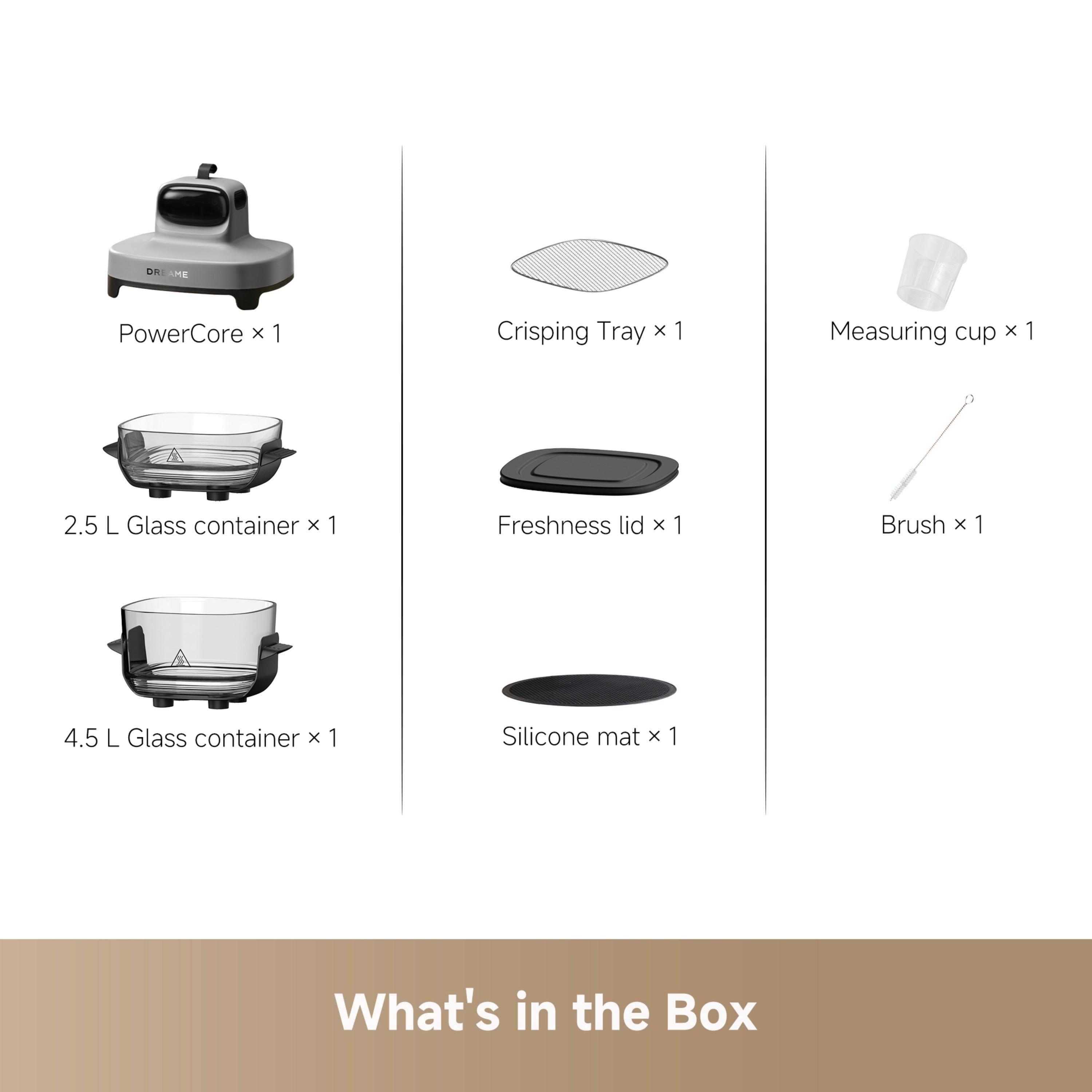 Dreame Tasti™AirF 5 in 1 Portable Air Fryer | Grey