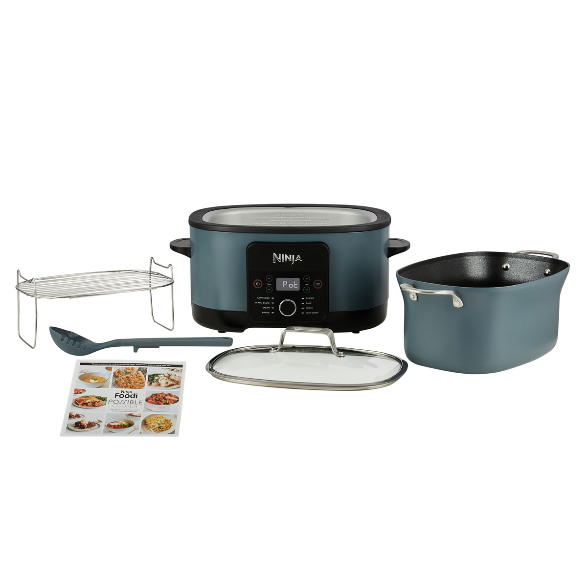 Ninja Foodi PossibleCooker 8-in-1 Multi Cooker 8L Sea Salt Grey | MC1001UK