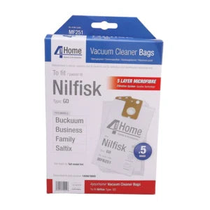 Nilfisk Family Pack Of 5 Microfibre Vacuum Bags | MFB251