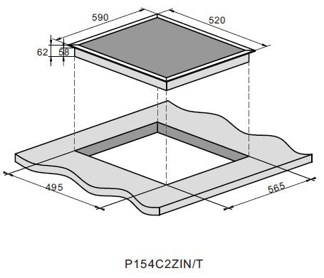 PowerPoint 4‑Zone Touch Control Frameless Ceramic Hob