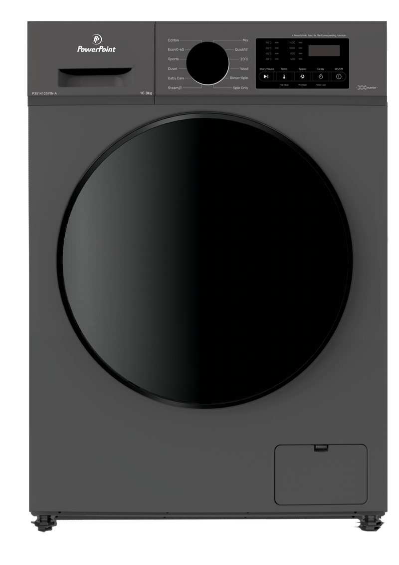 PowerPoint 10 kg Front-Load Washing Machine – Graphite
