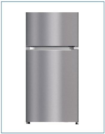 PowerPoint 48 cm Slim Fridge‑Freezer – Stainless Steel