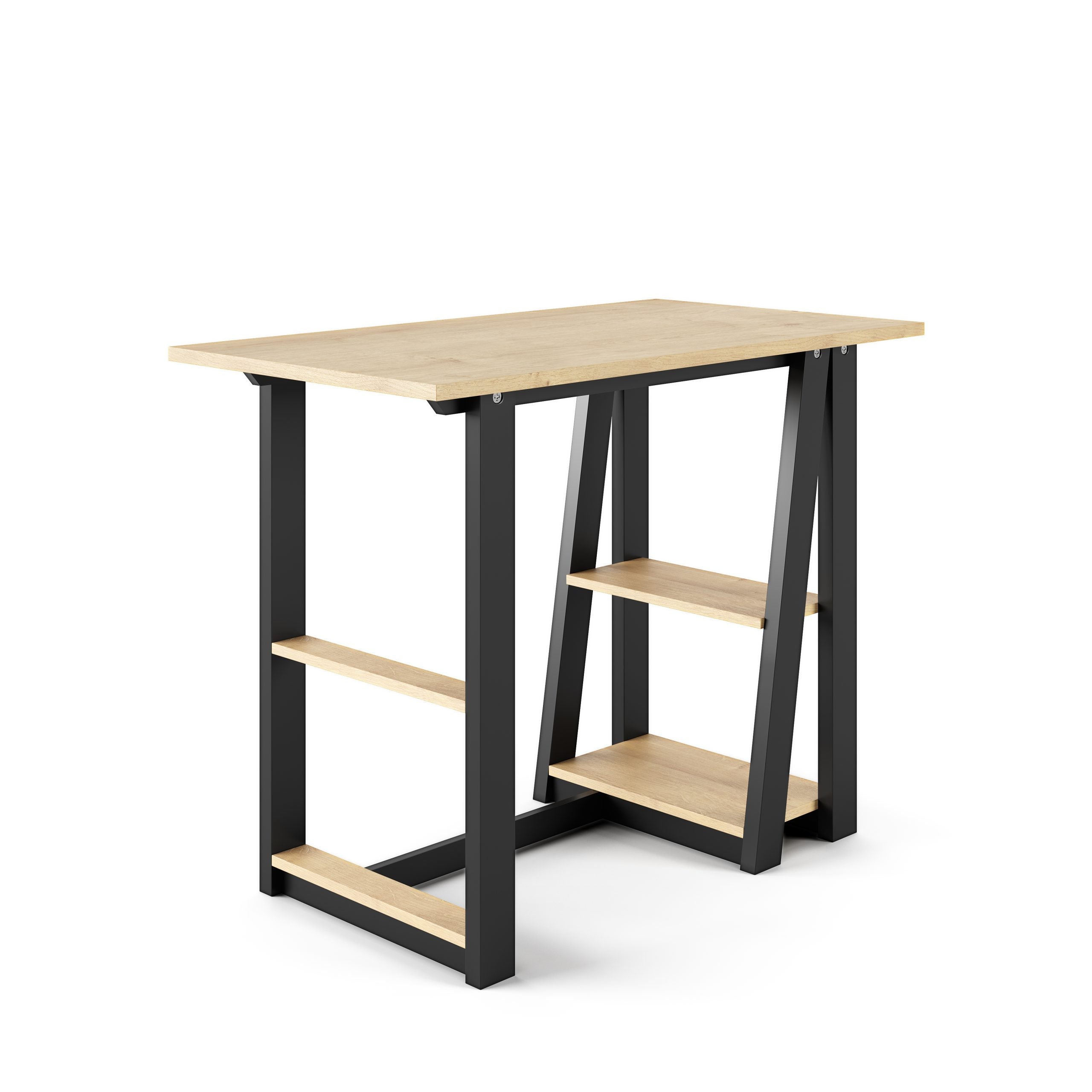 Penzance Desk Light Brown & Black