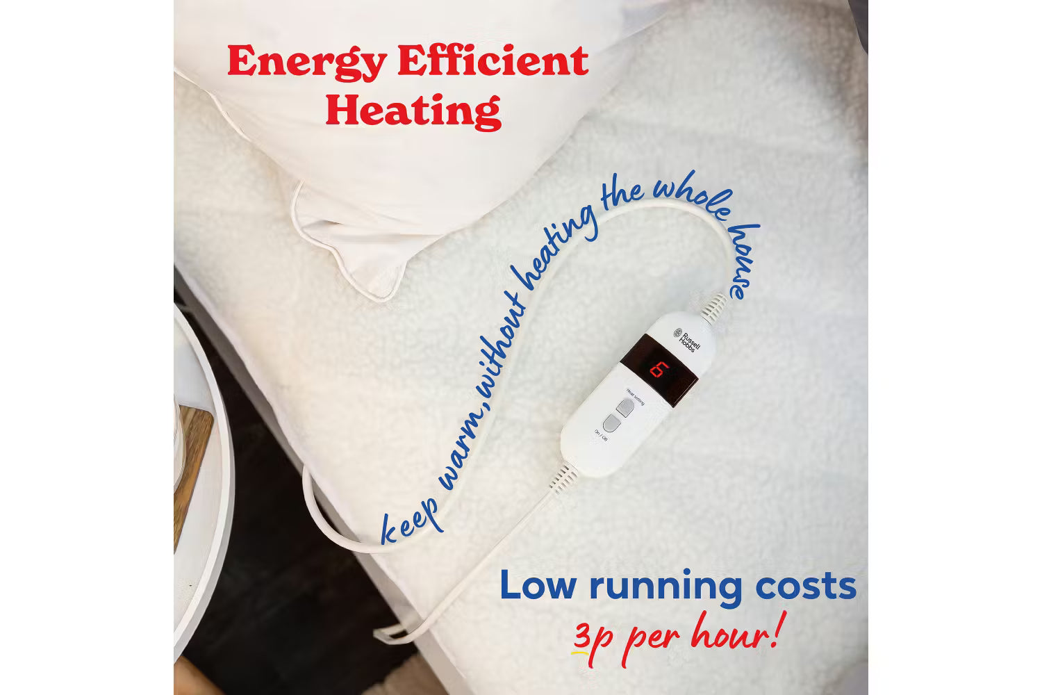 Russell Hobbs Electric Blanket Single Sherpa Fleece RHESB8001