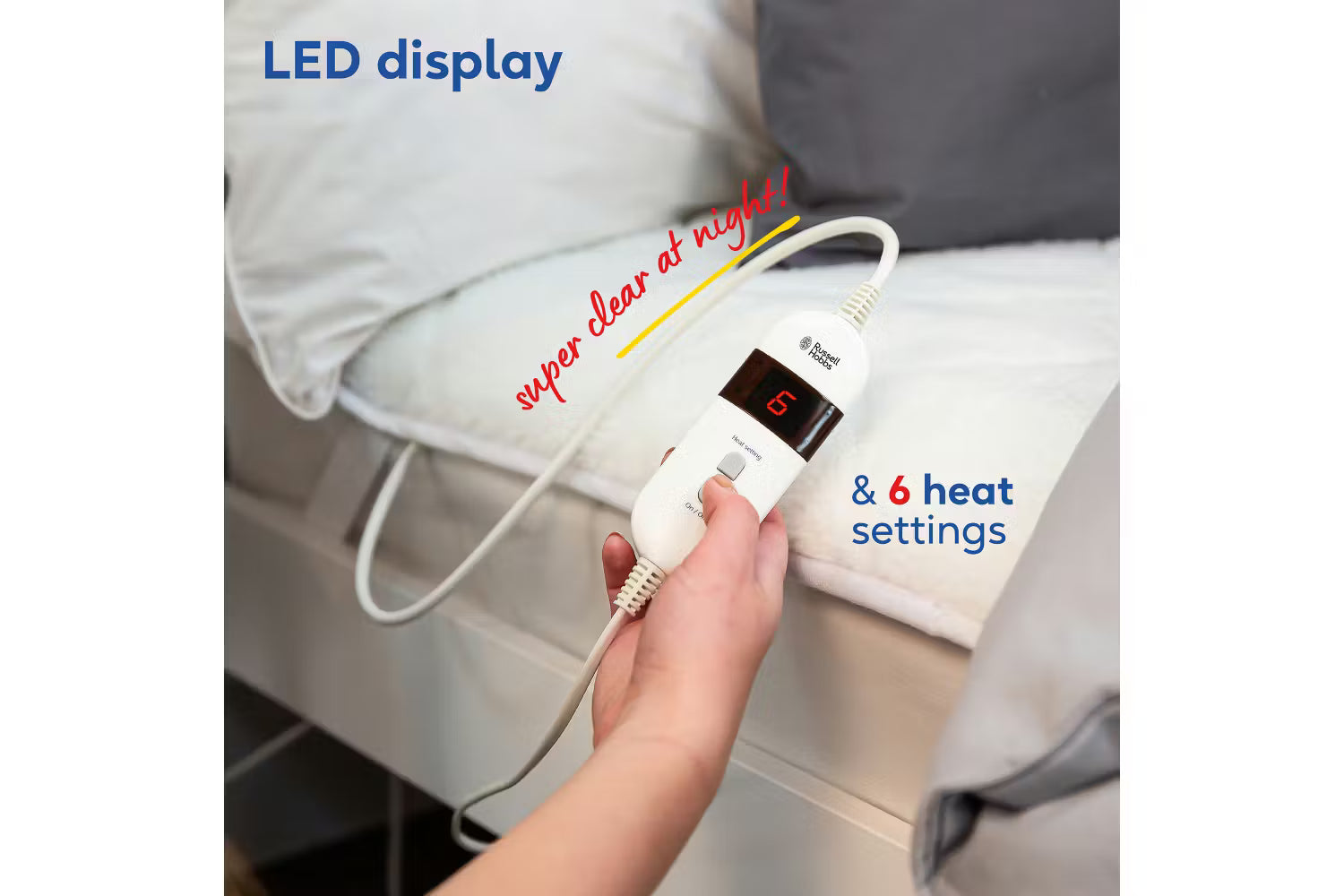 Russell Hobbs Electric Blanket Single Sherpa Fleece RHESB8001