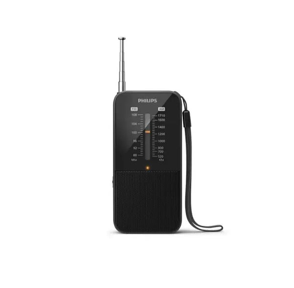 Philips FM Clock Radio with Battery Backup - Black