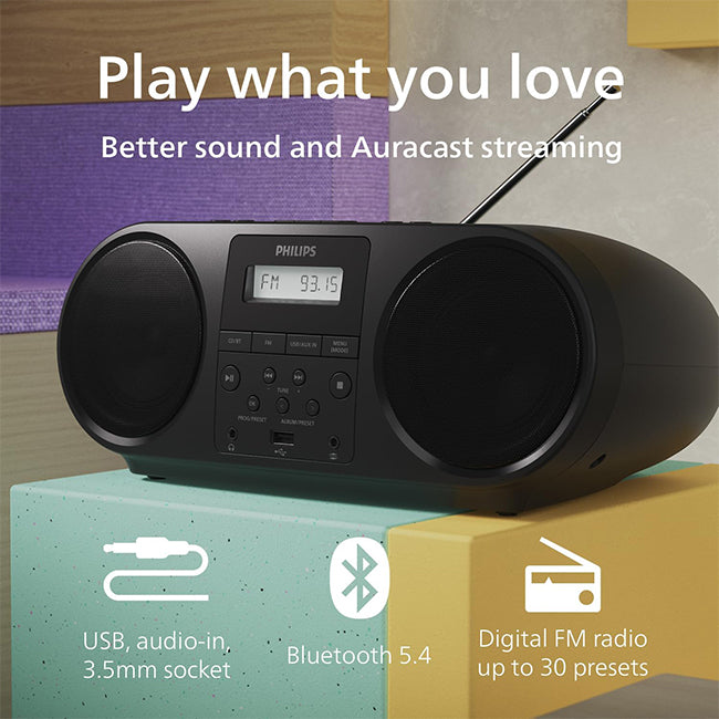 Philips TAZ5000/10 CD Soundmachine, All-in-one CD/FM Radio Player