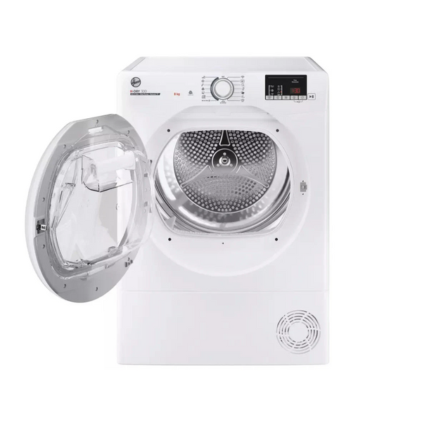 Hoover HLE H8A2DE 80 8KG Heat Pump Tumble Dryer - White | HLEH8A2DE-80 Hoover Washing Machine Ben Sweeney Electrical Euronics