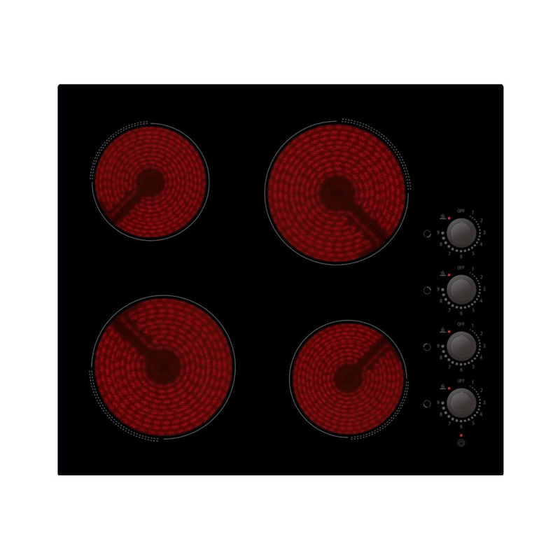 Culina 60 cm Black Glass Ceramic Hob