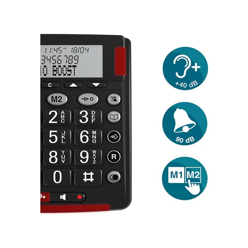 Amplicomms BigTel 48 Plus CG2 Big Button Corded Phone | Black | ATL1425451