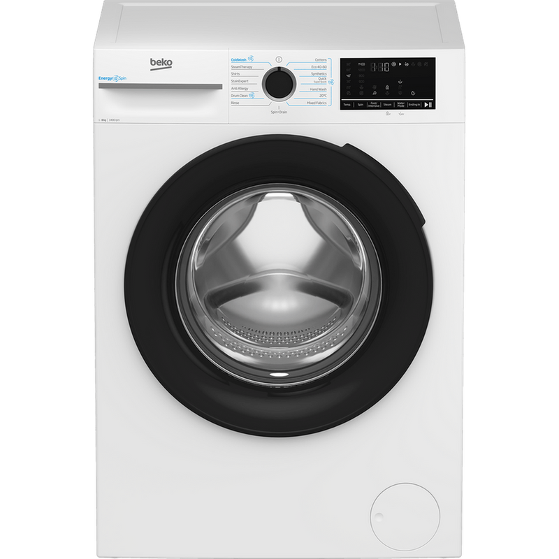 Beko EnergySpin™ 8kg Washing Machine with 1400 rpm - White | BM3WT4841IW Beko Washing Machine Ben Sweeney Electrical Euronics
