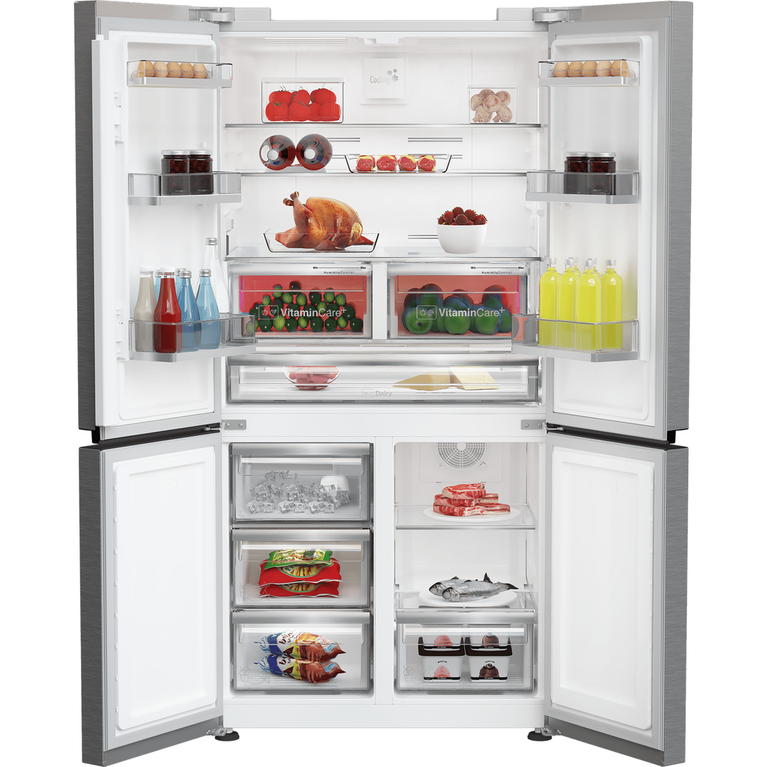 Blomberg 4 Door Fridge Freezer with VitaminCare+ Stainless Steel | KQD114VPX Blomberg American Fridge Freezer Ben Sweeney Electrical Euronics