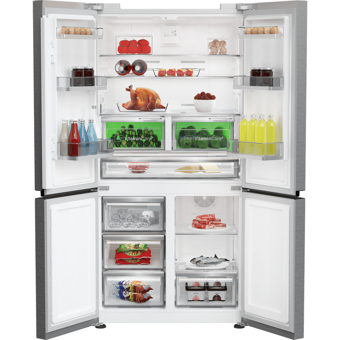 Blomberg 4 Door Fridge Freezer with VitaminCare+ Stainless Steel | KQD114VPX Blomberg American Fridge Freezer Ben Sweeney Electrical Euronics