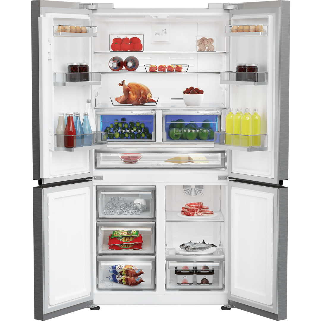 Blomberg 4 Door Fridge Freezer with VitaminCare+ Stainless Steel | KQD114VPX Blomberg American Fridge Freezer Ben Sweeney Electrical Euronics