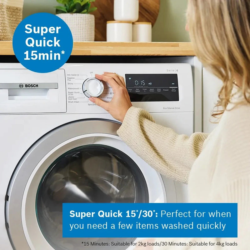 Bosch Series 4 Washing machine, Front Loader 9kg 1400 rpm - White | WAN28259GB Bosch Washing Machine Ben Sweeney Electrical Euronics