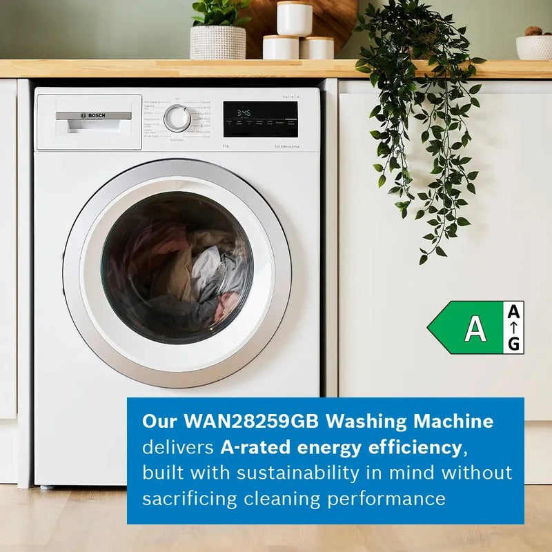 Bosch Series 4 Washing machine, Front Loader 9kg 1400 rpm - White | WAN28259GB Bosch Washing Machine Ben Sweeney Electrical Euronics