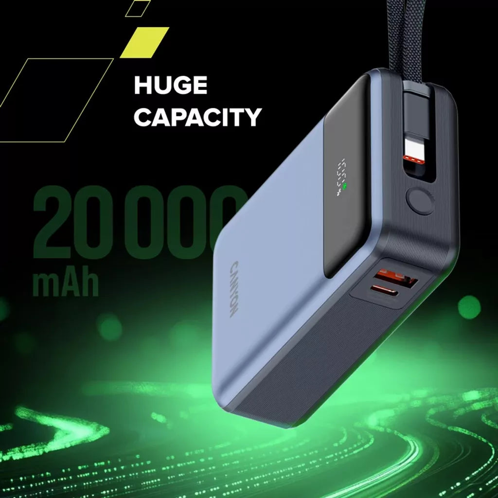 Canyon Power Bank OnPower PB-600 20,000mAh | CNS-CPB600DG Canyon Powerbank Ben Sweeney Electrical Euronics