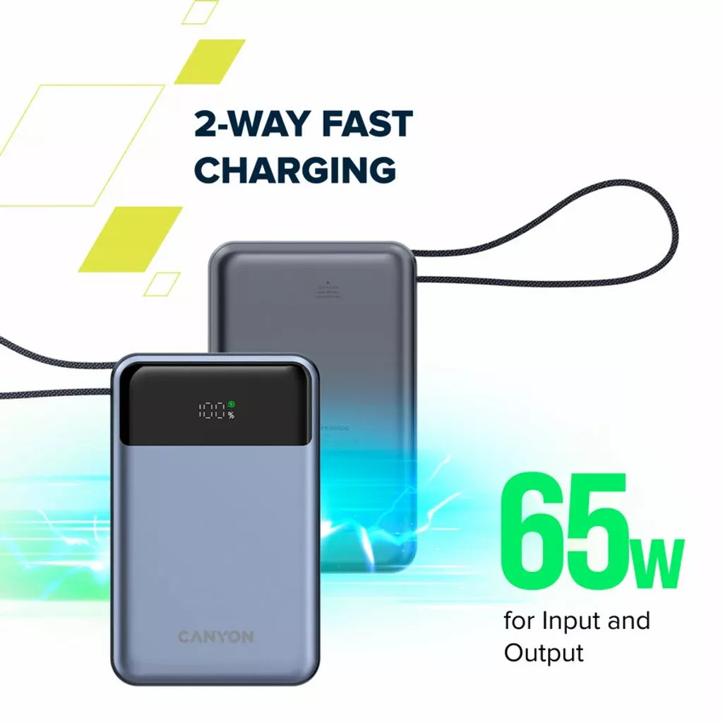 Canyon Power Bank OnPower PB-600 20,000mAh | CNS-CPB600DG Canyon Powerbank Ben Sweeney Electrical Euronics