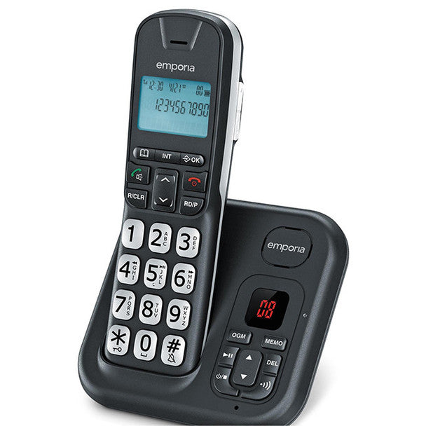 Emporia GD61-AB Cordless Amplified DECT Senior Phone with Answer Machine