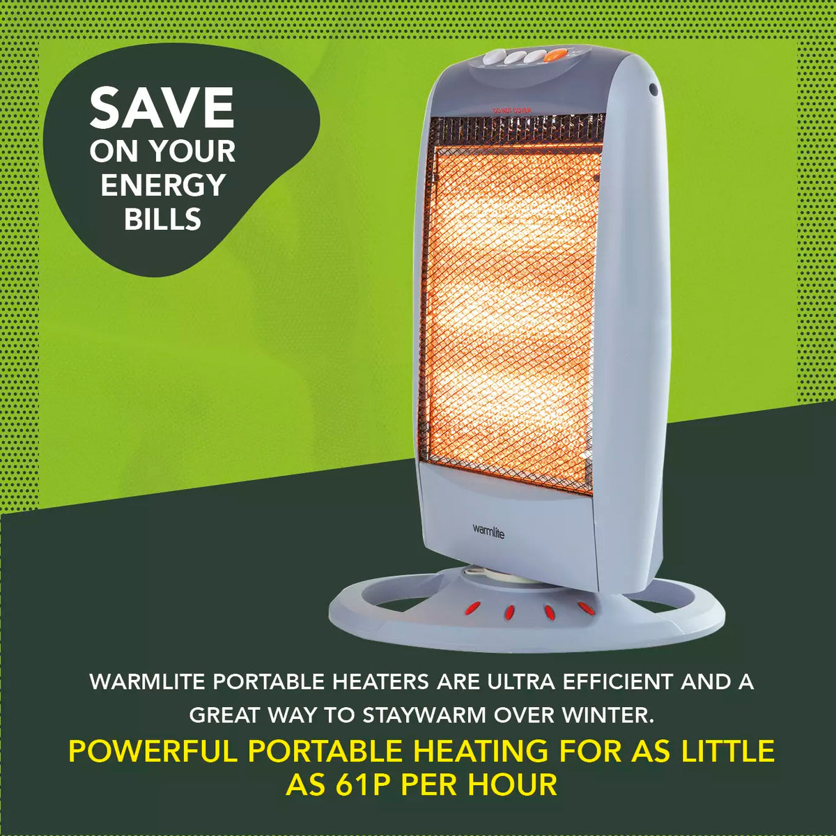 Warmlite 1200W Halogen Heater | WL42005