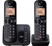 Panasonic Twin Digital Cordless Phone & Answer Machine Black | KX-TGC262EB