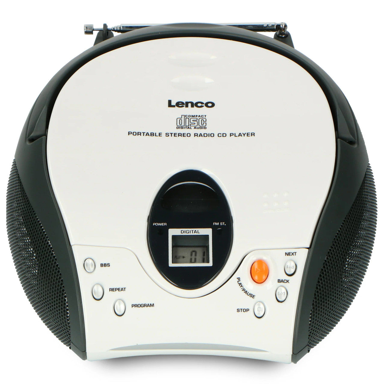 LENCO SCD-24 BLACK/SILVER - Portable Stereo FM Radio with CD player | SCD-24 Black/Silver