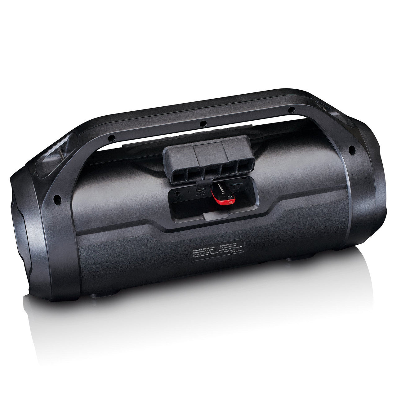 Lenco Splash‑Proof Bluetooth Speaker with FM, USB/SD & Party Lights