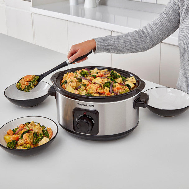 Morphy Richards Slow Cooker – Brushed Stainless Steel | 460017