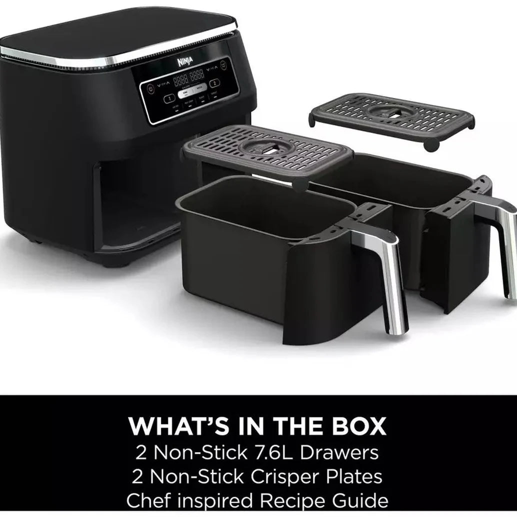 Ninja Foodi 4-in-1 Dual Zone Air Fryer 7.6L | AF200UK Ninja Air Fryer Ben Sweeney Electrical Euronics