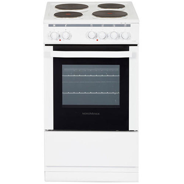 NordMende 50 cm Freestanding Electric Cooker – Single Cavity, Solid Plate Hob
