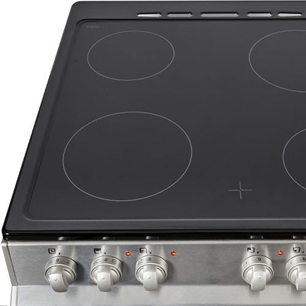 NordMende 60 cm Freestanding Double-Cavity Electric Cooker – Stainless Steel