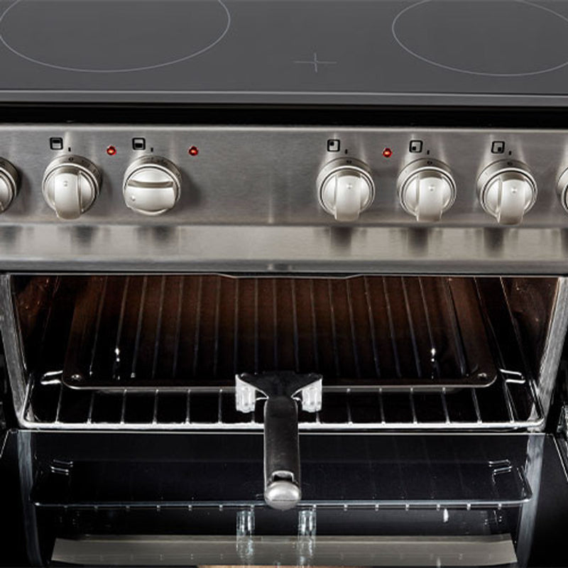 NordMende 60 cm Freestanding Double-Cavity Electric Cooker – Stainless Steel