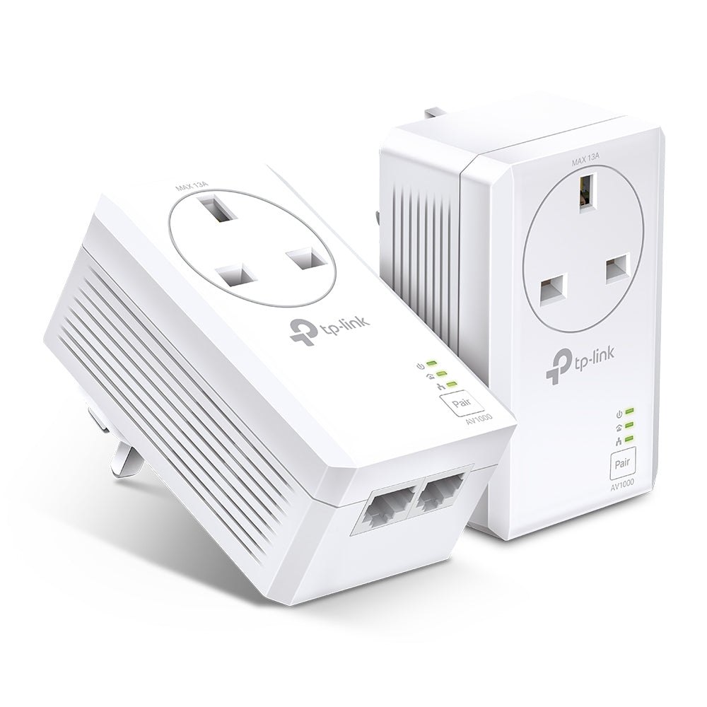 AV1000 2-Port Gigabit Passthrough Powerline Starter Kit