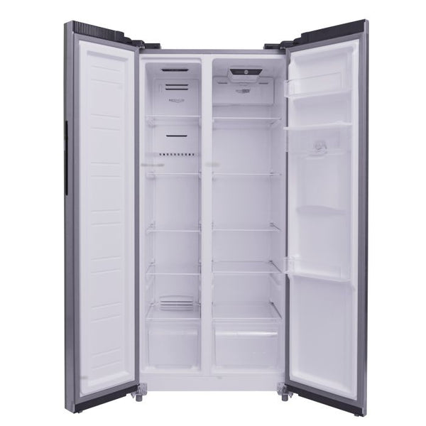 Powerpoint P9383WDKSSE, 171 x 78cm, 230/142L, American Style Fridge Freezer w/ Water Dispenser, Graphite