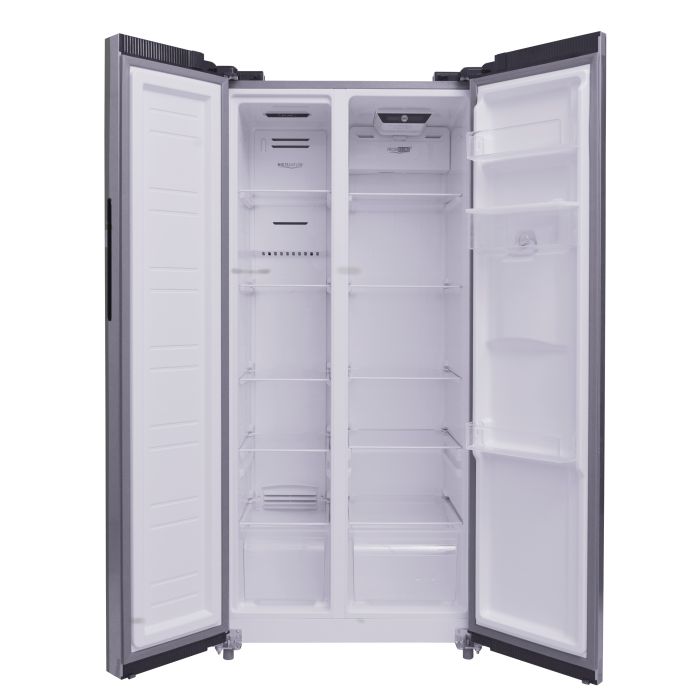 Powerpoint P9383WDKSSE, 171 x 78cm, 230/142L, American Style Fridge Freezer w/ Water Dispenser, Graphite