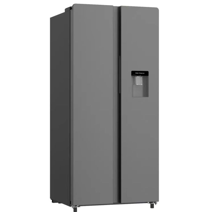 Powerpoint P9383WDKSSE, 171 x 78cm, 230/142L, American Style Fridge Freezer w/ Water Dispenser, Graphite