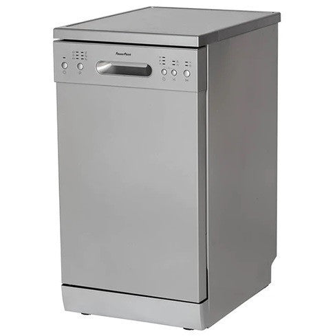 PowerPoint 45 cm Freestanding Slimline Dishwasher – 10-Place, Silver