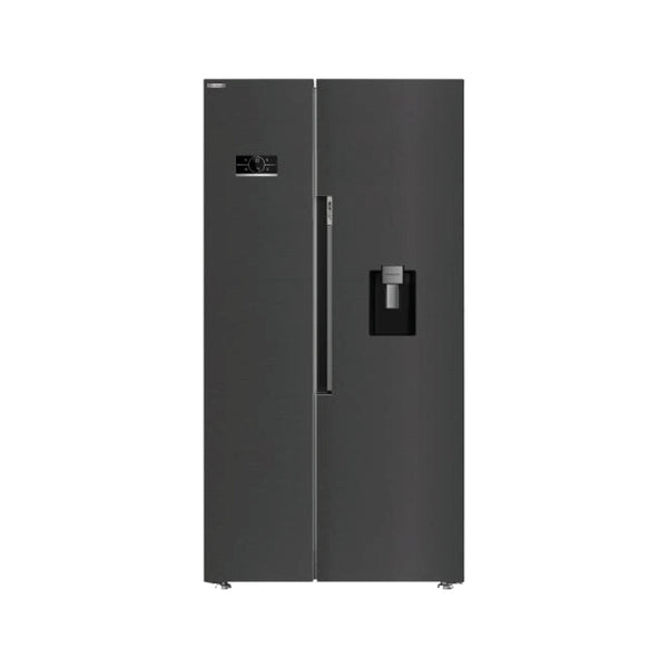 Beko Freestanding American Style Fridge Freezer with HarvestFresh™ Black Steel| ASD2442VPZ Beko Fridge Freezer Ben Sweeney Electrical Euronics