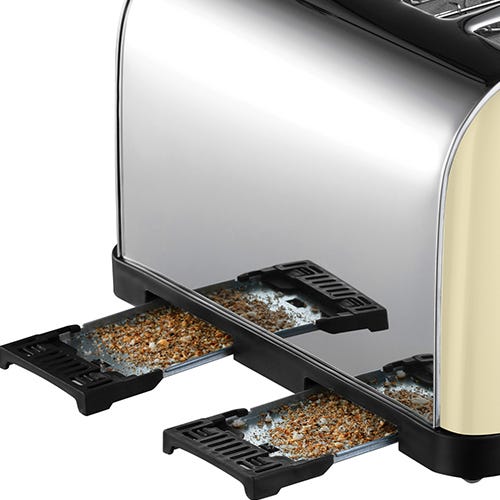 Russell Hobbs Stainless Steel 4 Slice Toaster - Cream | 28363