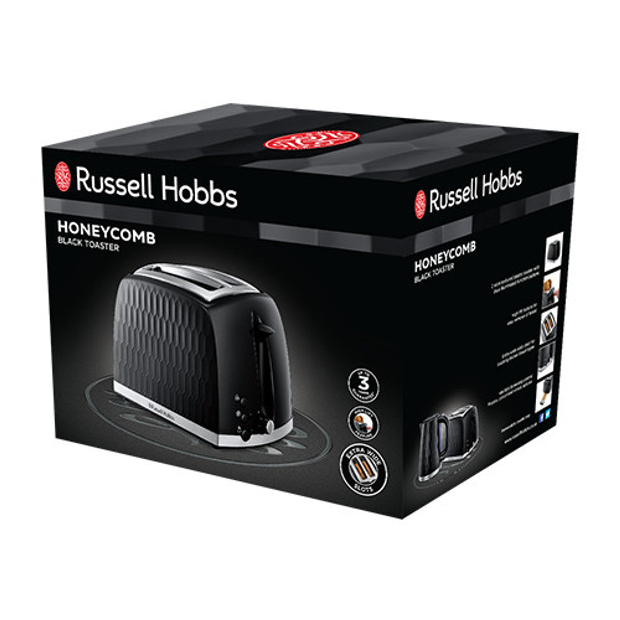 Russell Hobbs Honeycomb Toaster - Black | 26061
