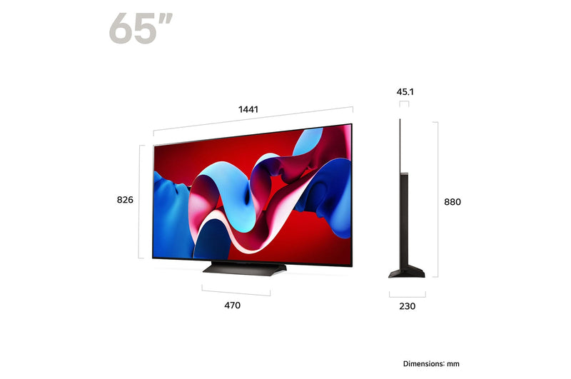 65 inch LG OLED evo AI C4 4K Smart TV 2024 | OLED65C44LA
