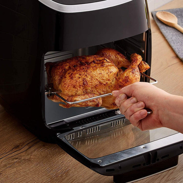 Tower 2000W 11L 5-in-1 Manual Air Fryer Oven with Rotisserie – Black