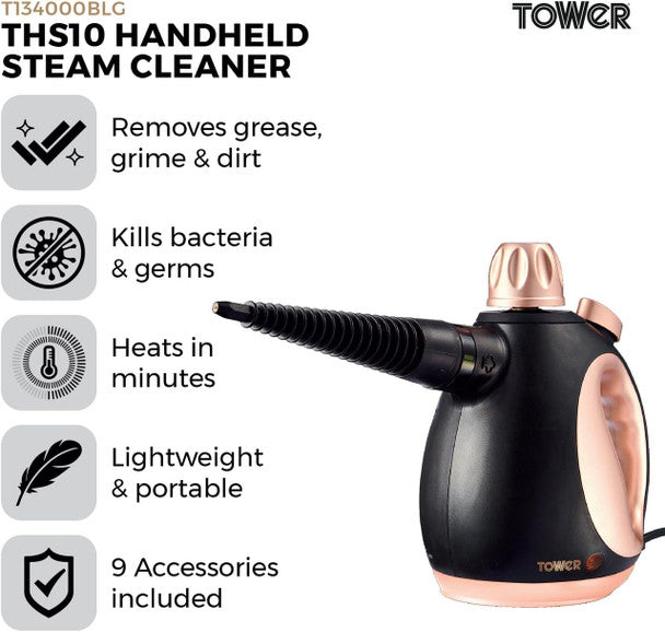 Tower T134000BLG THS10 Handheld Steam Cleaner | Rose Gold