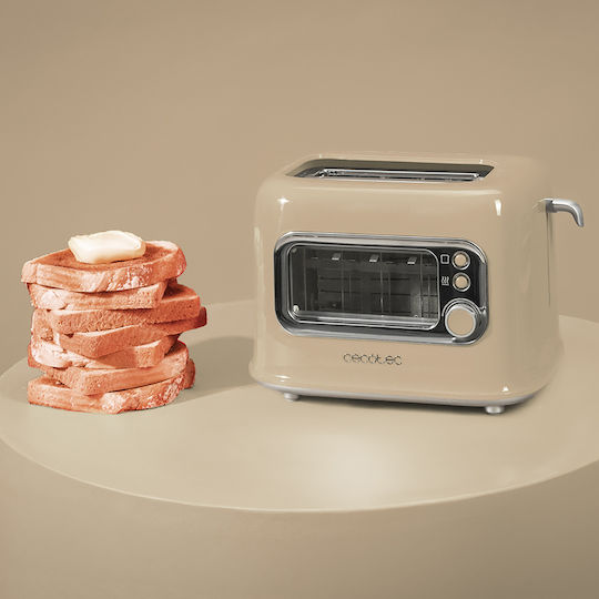 Cecotec Retrovision Toaster 2 Slots 700W Beige