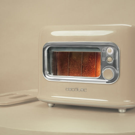 Cecotec Retrovision Toaster 2 Slots 700W Beige